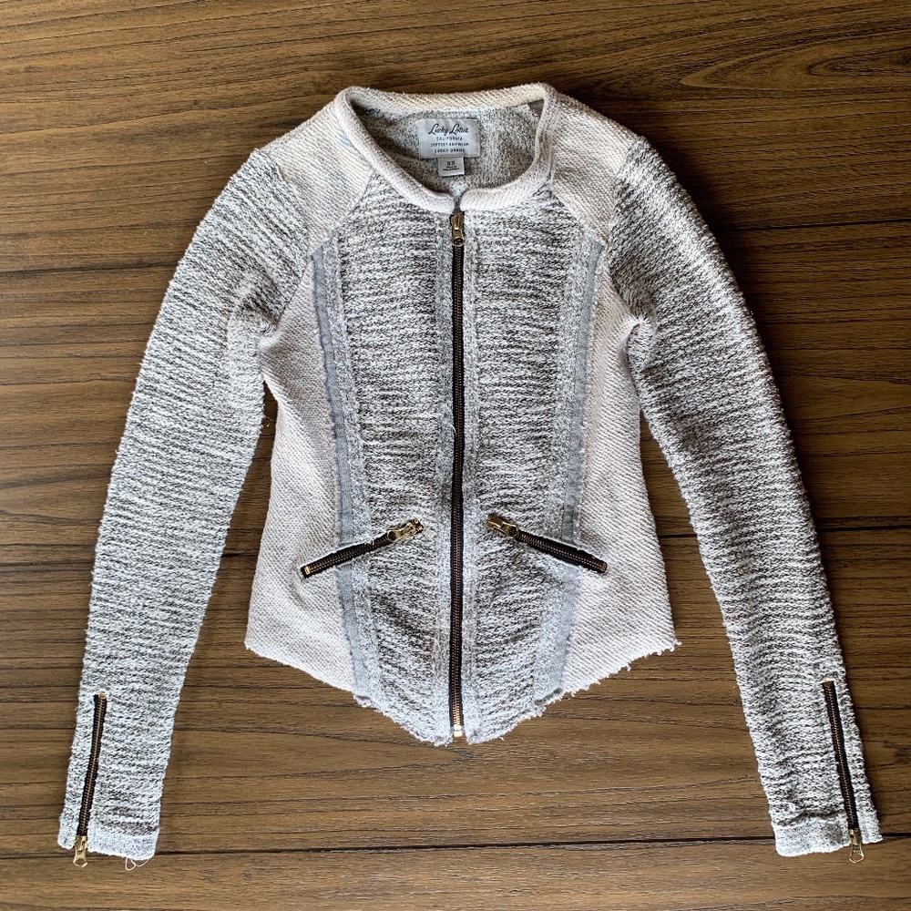 Lucky Lotus by Lucky Brand Zip Up Sweater